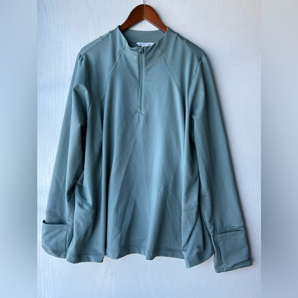 Athleta Whistler Half Zip Women’s Size 3X Green NWOT